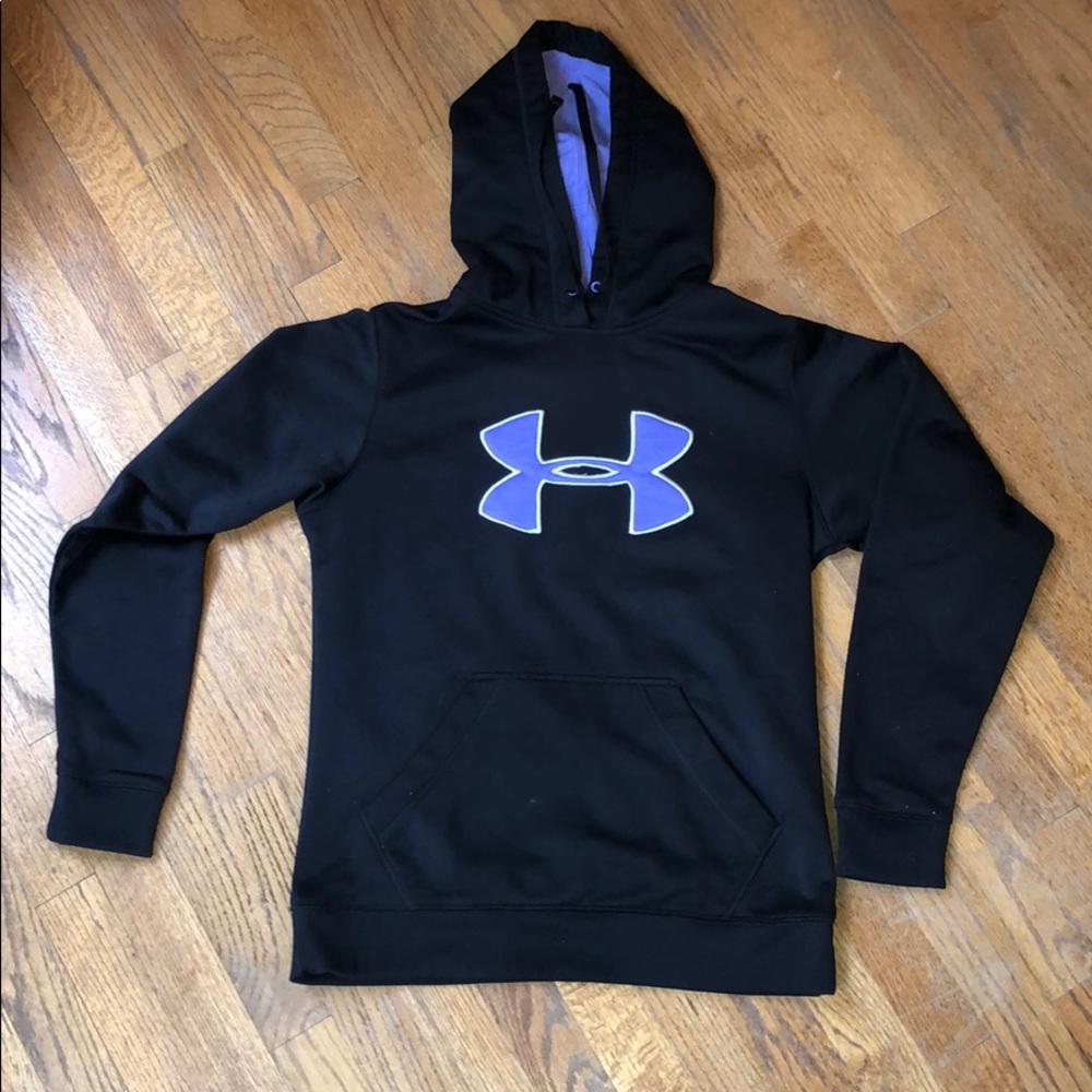 Black and purple Under Armour hoodie